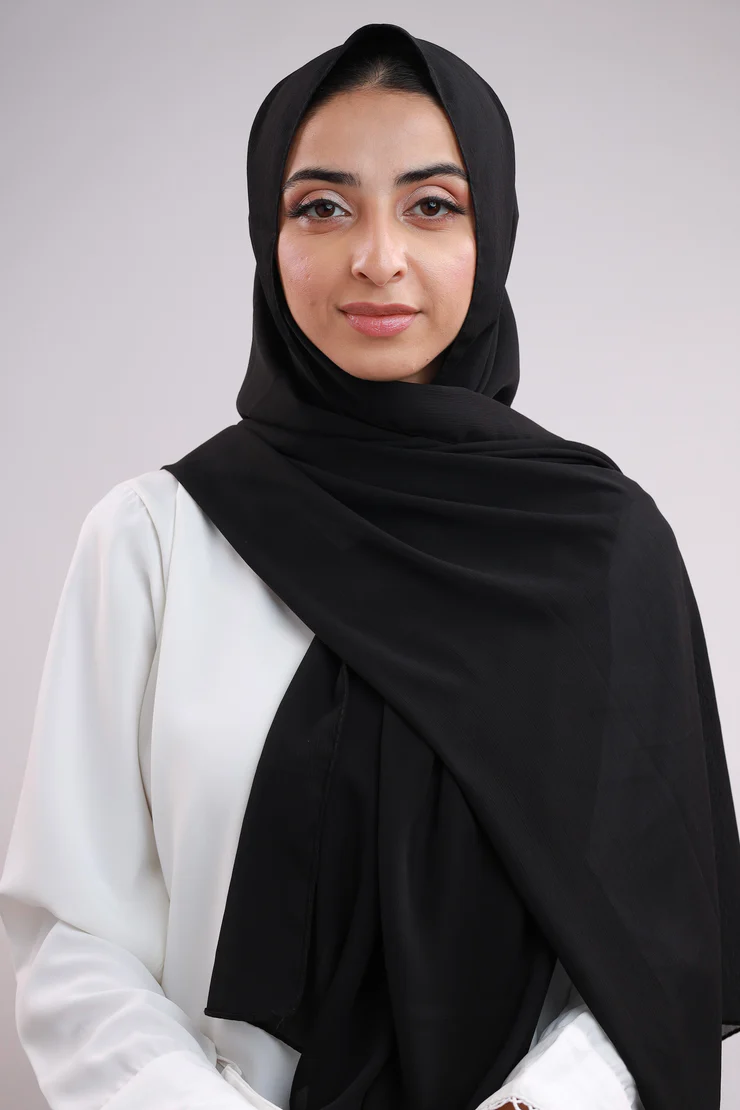 Our luxury Silk Hijabs are soft to the touch, with a light texture. They are sheer, when folded and/ or layered they are opaque. They are beautiful for any occasion.