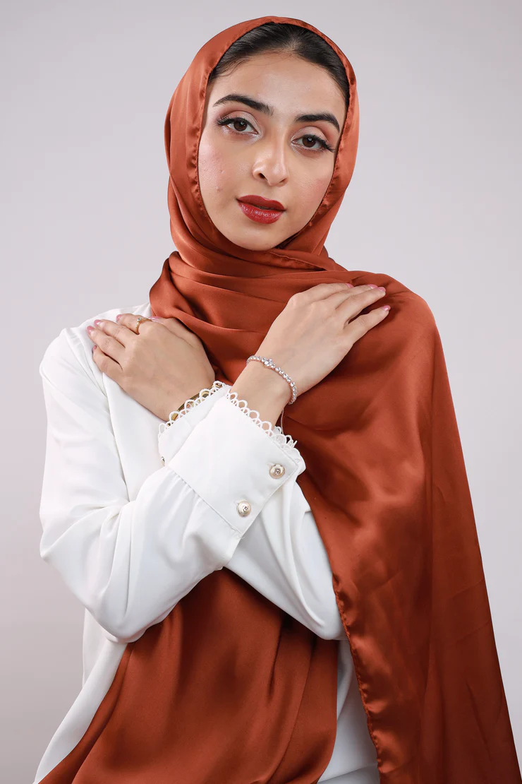 Our luxury Silk Hijabs are soft to the touch, with a light texture. They are sheer, when folded and/ or layered they are opaque. They are beautiful for any occasion.