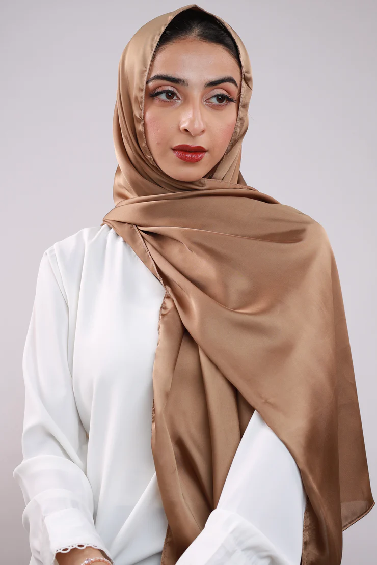 Our luxury Silk Hijabs are soft to the touch, with a light texture. They are sheer, when folded and/ or layered they are opaque. They are beautiful for any occasion.