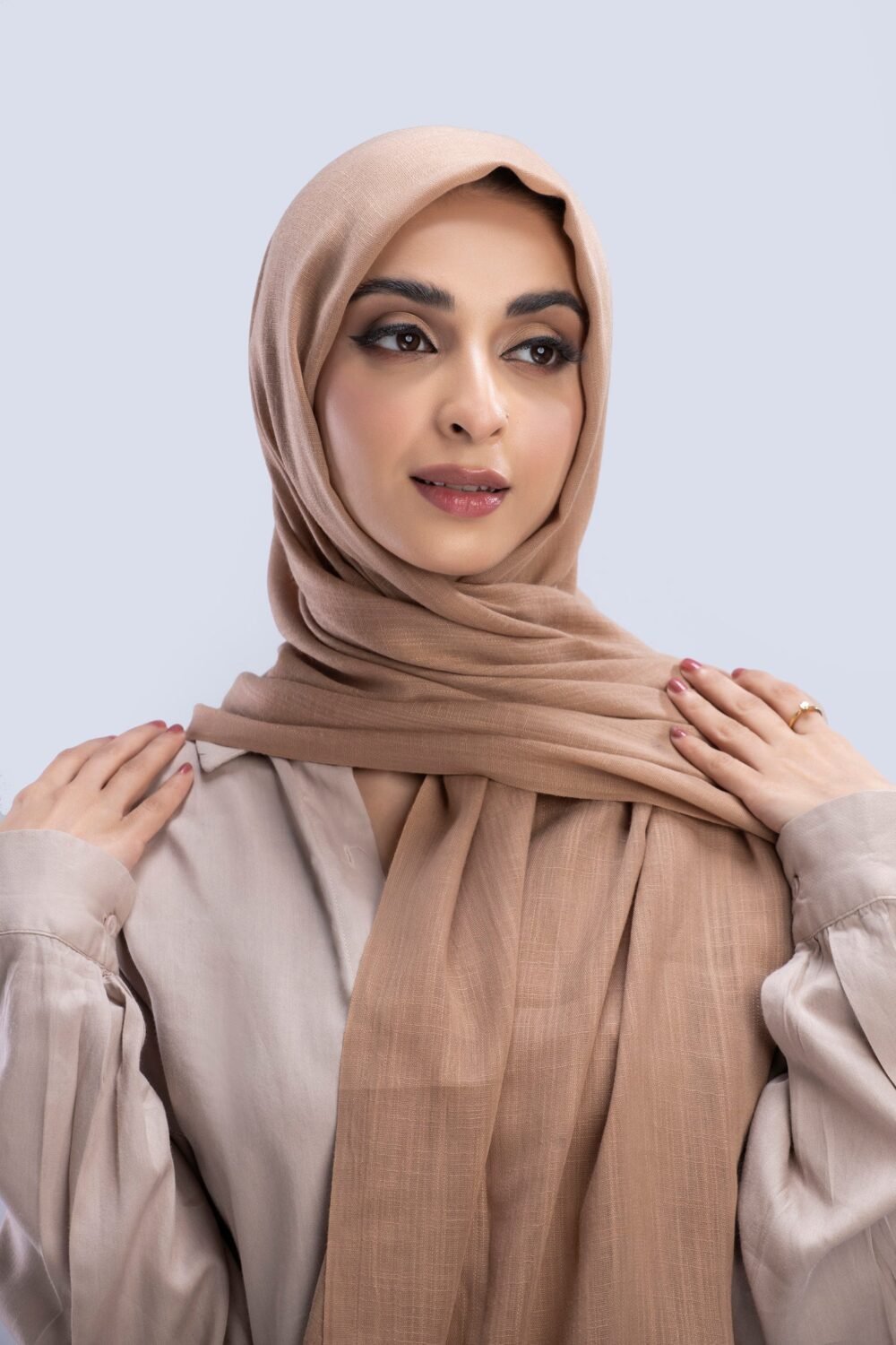 Our luxury Silk Hijabs are soft to the touch, with a light texture. They are sheer, when folded and/ or layered they are opaque. They are beautiful for any occasion.