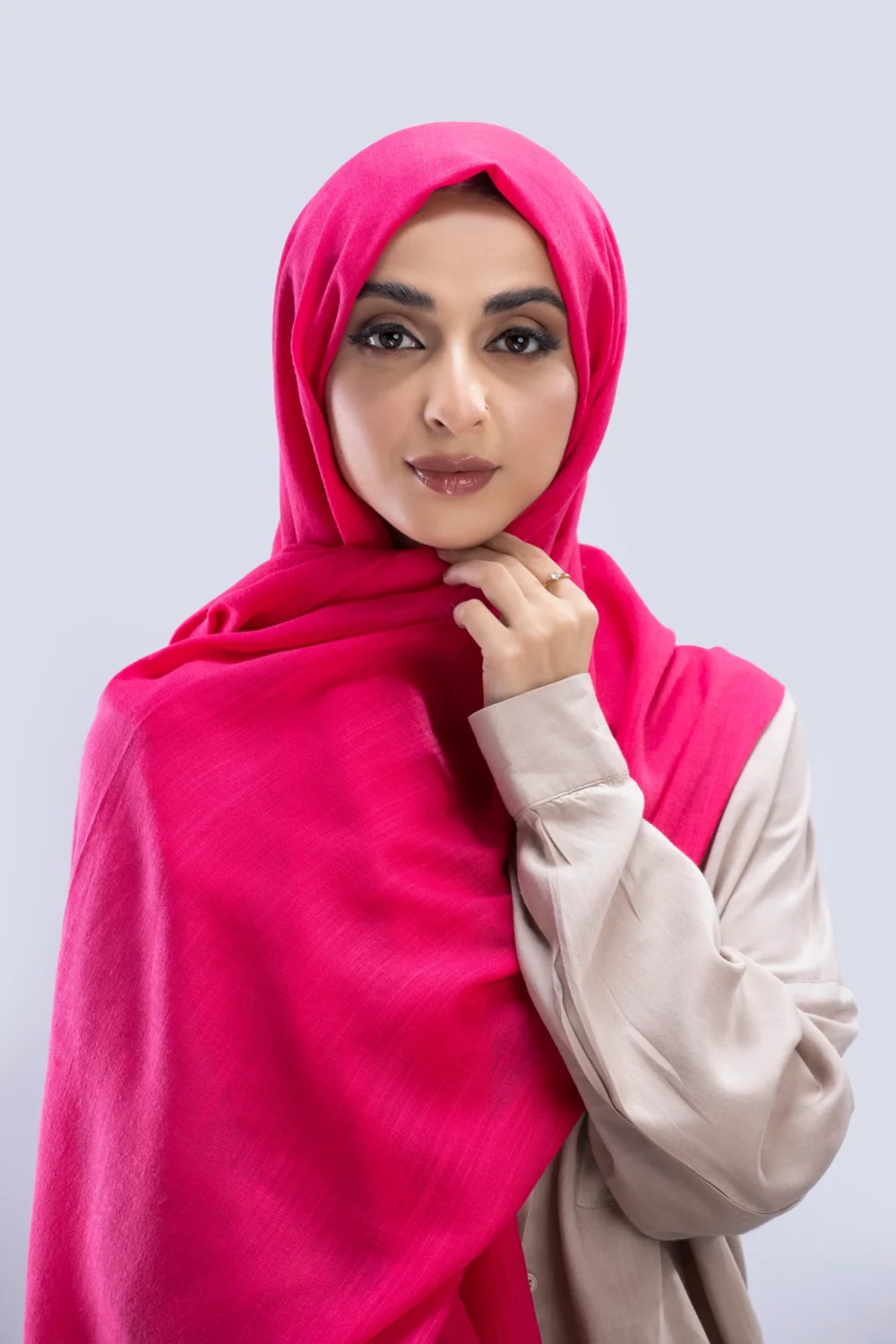 Our luxury Silk Hijabs are soft to the touch, with a light texture. They are sheer, when folded and/ or layered they are opaque. They are beautiful for any occasion.