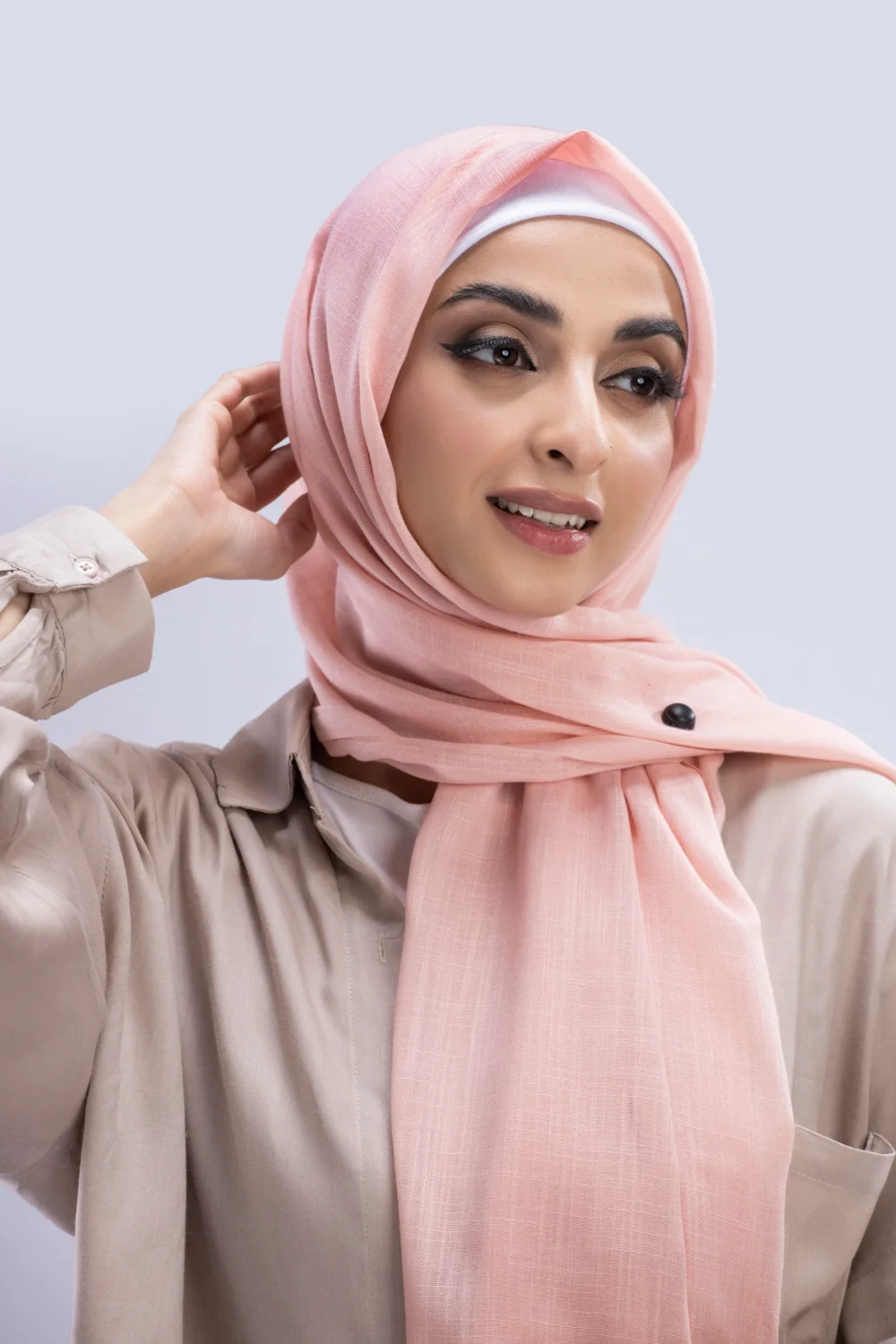 Our luxury Silk Hijabs are soft to the touch, with a light texture. They are sheer, when folded and/ or layered they are opaque. They are beautiful for any occasion.