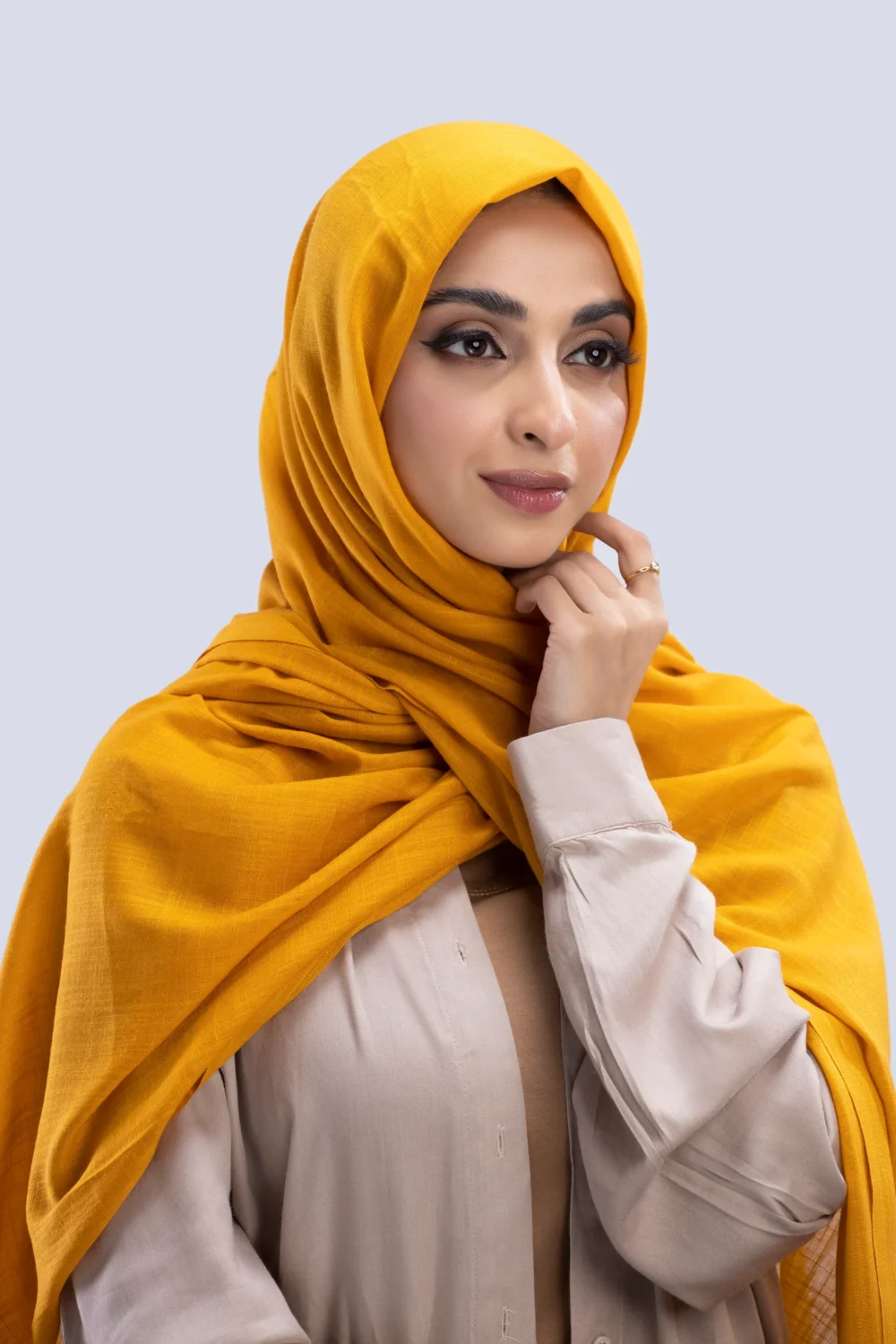 Our luxury Silk Hijabs are soft to the touch, with a light texture. They are sheer, when folded and/ or layered they are opaque. They are beautiful for any occasion.