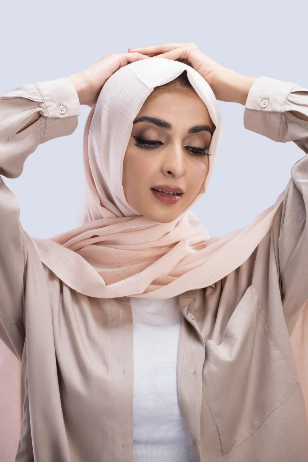 Our luxury Silk Hijabs are soft to the touch, with a light texture. They are sheer, when folded and/ or layered they are opaque. They are beautiful for any occasion.