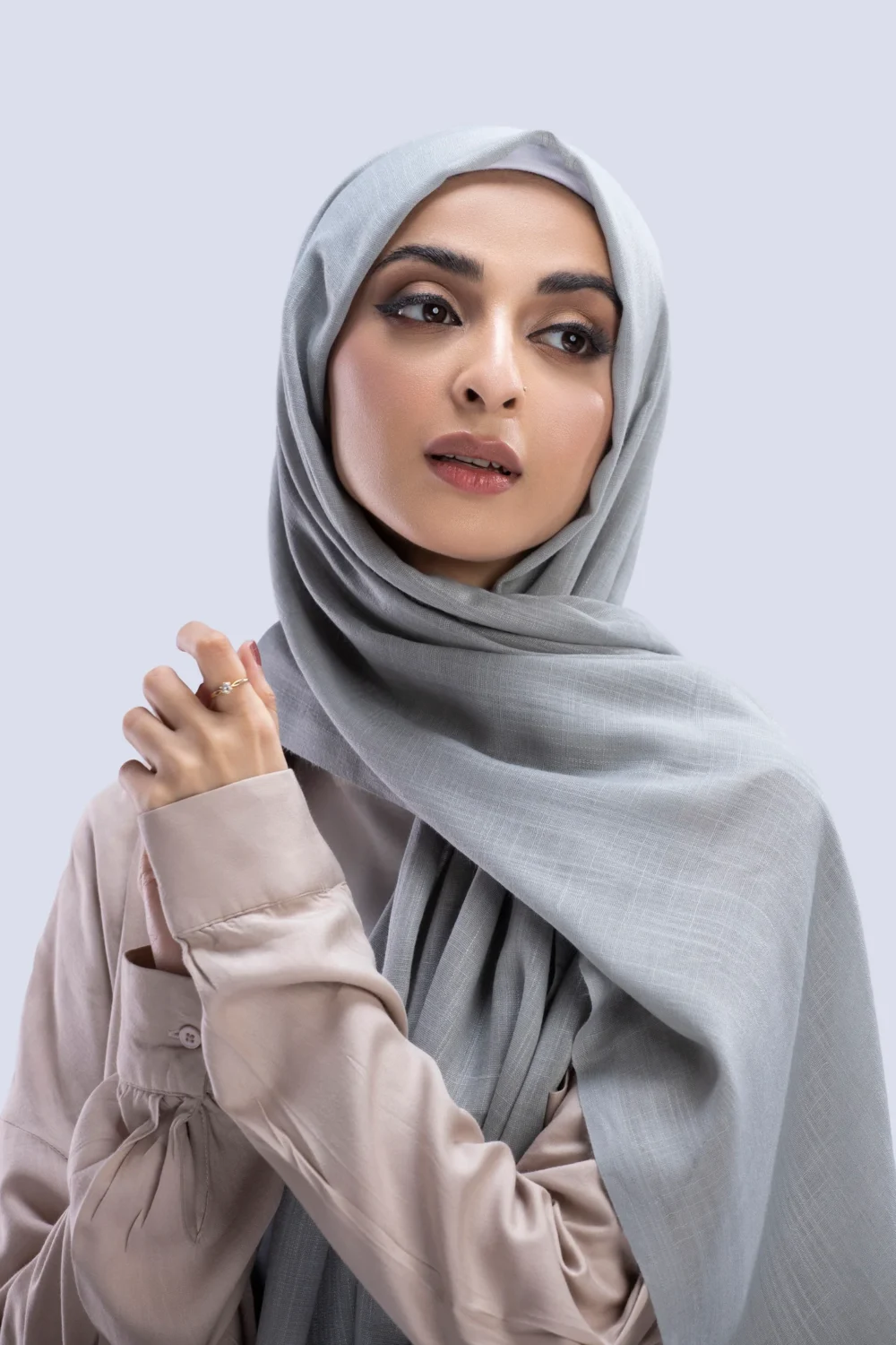 Our luxury Silk Hijabs are soft to the touch, with a light texture. They are sheer, when folded and/ or layered they are opaque. They are beautiful for any occasion.