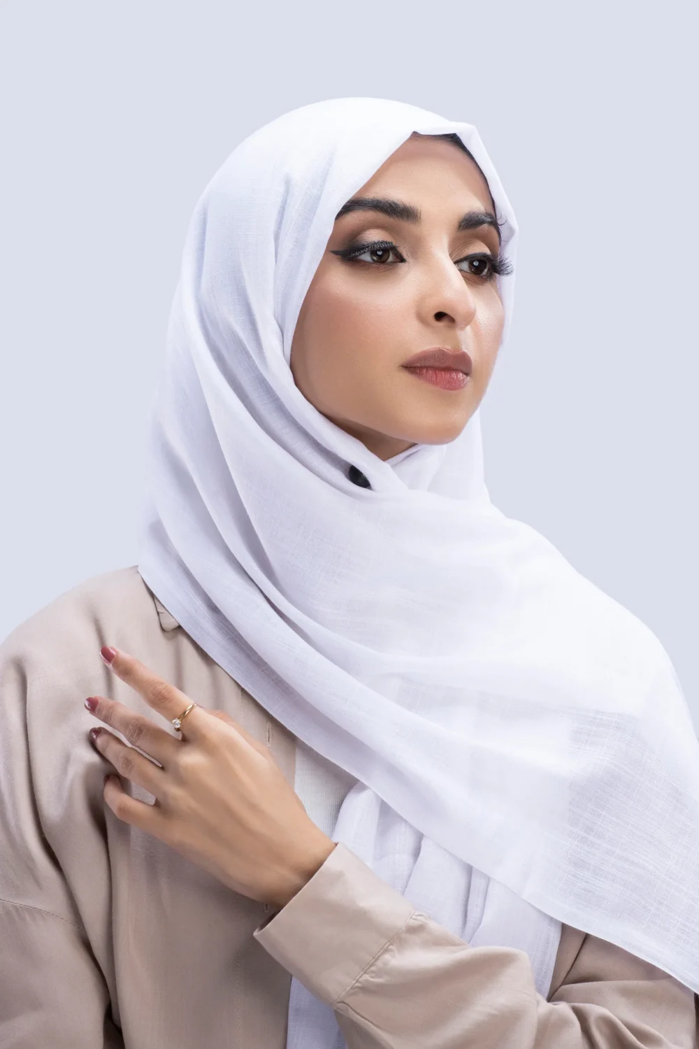 Our luxury Silk Hijabs are soft to the touch, with a light texture. They are sheer, when folded and/ or layered they are opaque. They are beautiful for any occasion.